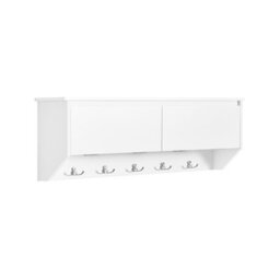 Sobuy Fhk24-W, Wall Coat Rack Wall Shelf Wall Storage Cabinet Hallway Coat Rack,white,w80Xd20Xh30 - thumbnail 1