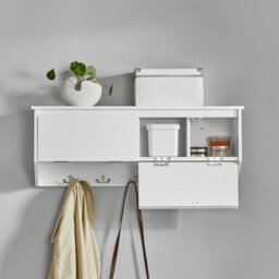 Sobuy Fhk24-W, Wall Coat Rack Wall Shelf Wall Storage Cabinet Hallway Coat Rack,white,w80Xd20Xh30 - thumbnail 9