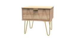 Dallas 1 Drawer Side Table In Bardolino Oak (Ready Assembled) - thumbnail 3