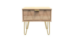 Dallas 1 Drawer Side Table In Bardolino Oak (Ready Assembled) - thumbnail 1