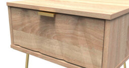 Dallas 1 Drawer Side Table In Bardolino Oak (Ready Assembled) - thumbnail 4