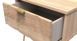 Dallas 1 Drawer Side Table In Bardolino Oak (Ready Assembled) - thumbnail 5