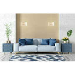 Happy Homewares Contemporary Quality Cream Linen Fabric Triple Tier Ceiling Pendant Light Shade - thumbnail 5