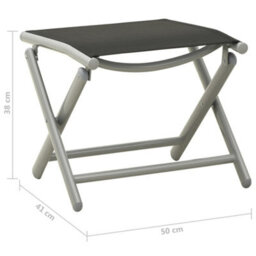Berkfield 9 Piece Garden Lounge Set Black And Silver - thumbnail 9