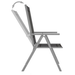 Berkfield 9 Piece Garden Lounge Set Black And Silver - thumbnail 3