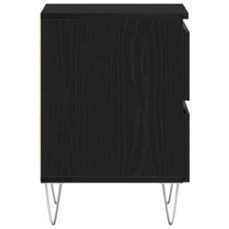 Berkfield Bedside Cabinet Black Oak 40X35X50 Cm Engineered Wood - thumbnail 7