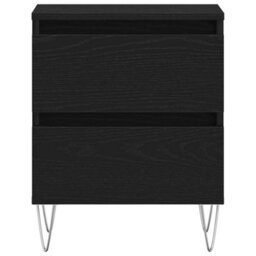 Berkfield Bedside Cabinet Black Oak 40X35X50 Cm Engineered Wood - thumbnail 6