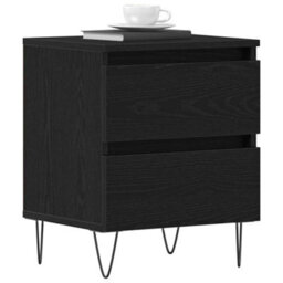 Berkfield Bedside Cabinet Black Oak 40X35X50 Cm Engineered Wood - thumbnail 3