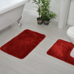 Allure Bath Fashions Luxury Microfibre Pedestal Mat Non-Slip - Wine - thumbnail 5