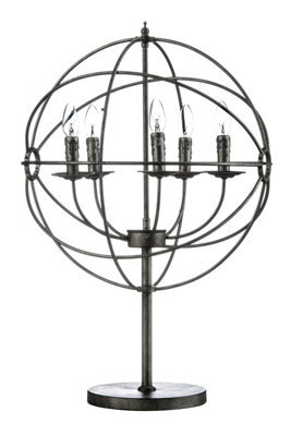 Orsina Modern 5 Arm Table Lamp With Circular Metal Frame, Unique Home Lighting, Decorative Lamp With 5 Bulb Holders - image 1