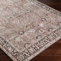 Livabliss Colin-Washable Brown Orange Grey Traditionnal Vintage Boho Living Dining Rug 80 X 220 Cm Easy Care, Non Shedding - thumbnail 6