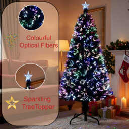 Shatchi 7Ft/210Cm Multicolour Fibre Optic Christmas Tree Led Pre-Lit - thumbnail 9