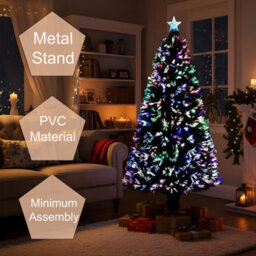 Shatchi 7Ft/210Cm Multicolour Fibre Optic Christmas Tree Led Pre-Lit - thumbnail 8