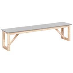 Beliani Garden Bench Notteri 180 Cm Concrete Grey - thumbnail 1