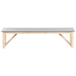 Beliani Garden Bench Notteri 180 Cm Concrete Grey - thumbnail 4