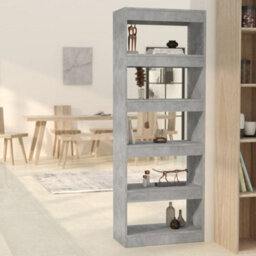 Berkfield Book Cabinet/room Divider Concrete Grey 60X30X166 Cm Engineered Wood
