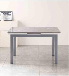 Furnizone UK Valencia 4-Seater Sintered Stone Grey Marble-Effect Extending Dining Table - thumbnail 4