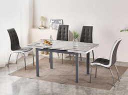 Furnizone UK Valencia 4-Seater Sintered Stone Grey Marble-Effect Extending Dining Table - thumbnail 5