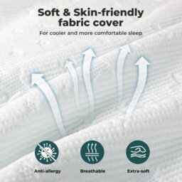 5Cm Double Memory Foam Mattress Topper Bamboo Charcoal Washable - thumbnail 4