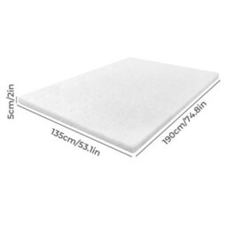 5Cm Double Memory Foam Mattress Topper Bamboo Charcoal Washable - thumbnail 2