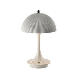 Amorly Led Small Table Lamp,mushroom Shape Rechargeable Portable Bedroom Bedside Ambient Lights For Bedroom Living Room Study White - thumbnail 2