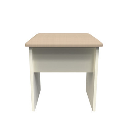 Lancaster Stool In Cream & Oak (Ready Assembled) - image 1