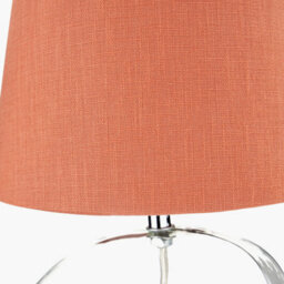 Pacific Lifestyle Clear Glass Table Lamp With Terracotta Shade - thumbnail 5