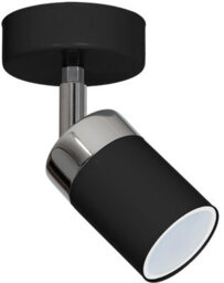 Milagro Joker Hand Made Ceiling Lamp In Matt Black With Striking Chrome Detail Featuring Minmalistic Slender Cylinder Shades - thumbnail 7
