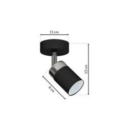 Milagro Joker Hand Made Ceiling Lamp In Matt Black With Striking Chrome Detail Featuring Minmalistic Slender Cylinder Shades - thumbnail 6