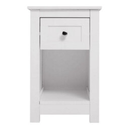 Living And Home White Small Side Table With Drawer For Living Room - thumbnail 4