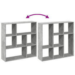 Berkfield Room Divider Bookcase Concrete Grey 102X29X103.5 Cm Engineered Wood - thumbnail 8