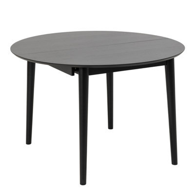 Furniture To Go Montreux Round Extending Dining Table In Black 115-154 Cm - image 1