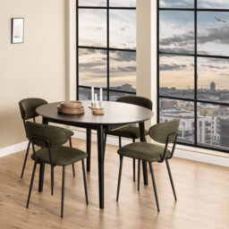 Furniture To Go Montreux Round Extending Dining Table In Black 115-154 Cm - thumbnail 5