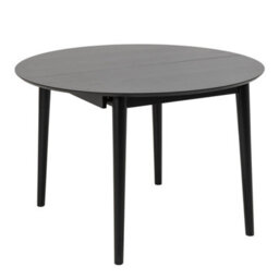 Furniture To Go Montreux Round Extending Dining Table In Black 115-154 Cm - thumbnail 1