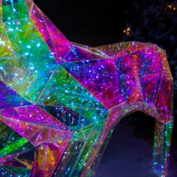 Samuel Alexander 1.4M Light Up Standing Iridescent Dreamlights Christmas Stag With 600 White Leds - thumbnail 8