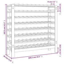 Vidaxl Wine Rack 109.5X30X107.5 Cm Solid Wood Pine - thumbnail 8