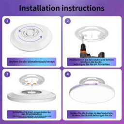 Led Ceiling Light, Rgb, 30W Remote Control, White, Acrylic, 220V,60Cm Into 9.5Cm - thumbnail 8