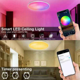 Led Ceiling Light, Rgb, 30W Remote Control, White, Acrylic, 220V,60Cm Into 9.5Cm - thumbnail 4