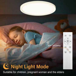 Led Ceiling Light, Rgb, 30W Remote Control, White, Acrylic, 220V,60Cm Into 9.5Cm - thumbnail 6
