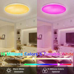 Led Ceiling Light, Rgb, 30W Remote Control, White, Acrylic, 220V,60Cm Into 9.5Cm - thumbnail 2