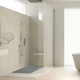 Loofah Shower Mat For Inside Shower Non-Slip Anti Mould Pvc Bath Mat Quick Dry Light Grey - thumbnail 4
