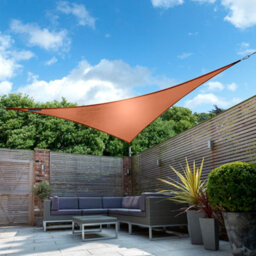 Kookaburra 5M Triangle Waterproof Terracotta Garden Patio Sun Shade Sail Canopy 98% Uv Block With Free Rope - thumbnail 2