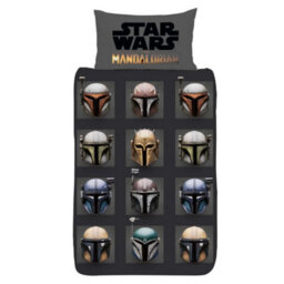 Star Wars The Mandalorian Helmet Reversible Duvet Set Multicoloured (Single) - thumbnail 1
