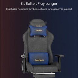 Flexispot Adjustable Reclining Gaming Chair With Footrest In Graphite Grey - thumbnail 5