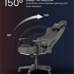Flexispot Adjustable Reclining Gaming Chair With Footrest In Graphite Grey - thumbnail 4