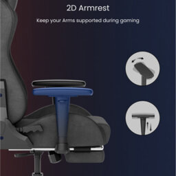 Flexispot Adjustable Reclining Gaming Chair With Footrest In Graphite Grey - thumbnail 7