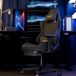 Flexispot Adjustable Reclining Gaming Chair With Footrest In Graphite Grey - thumbnail 1