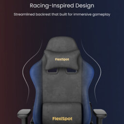 Flexispot Adjustable Reclining Gaming Chair With Footrest In Graphite Grey - thumbnail 3