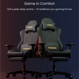 Flexispot Adjustable Reclining Gaming Chair With Footrest In Graphite Grey - thumbnail 2