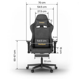 Flexispot Adjustable Reclining Gaming Chair With Footrest In Graphite Grey - thumbnail 9